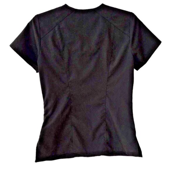 Grey's Anatomy Marquis 3 Pocket V-Neck Scrub Top Women's XS Black - Picture 2 of 5